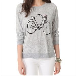 Joie Eloisa Bicycle Intarsia Cashmere Wool Sweater